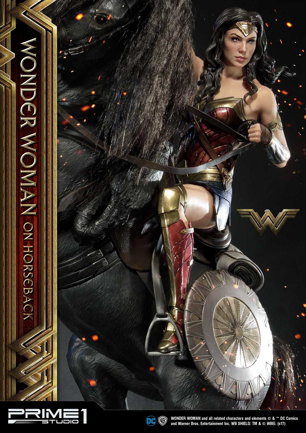 Museum Masterline Wonder Woman (Film) Wonder Woman on HorseBack Gold Version