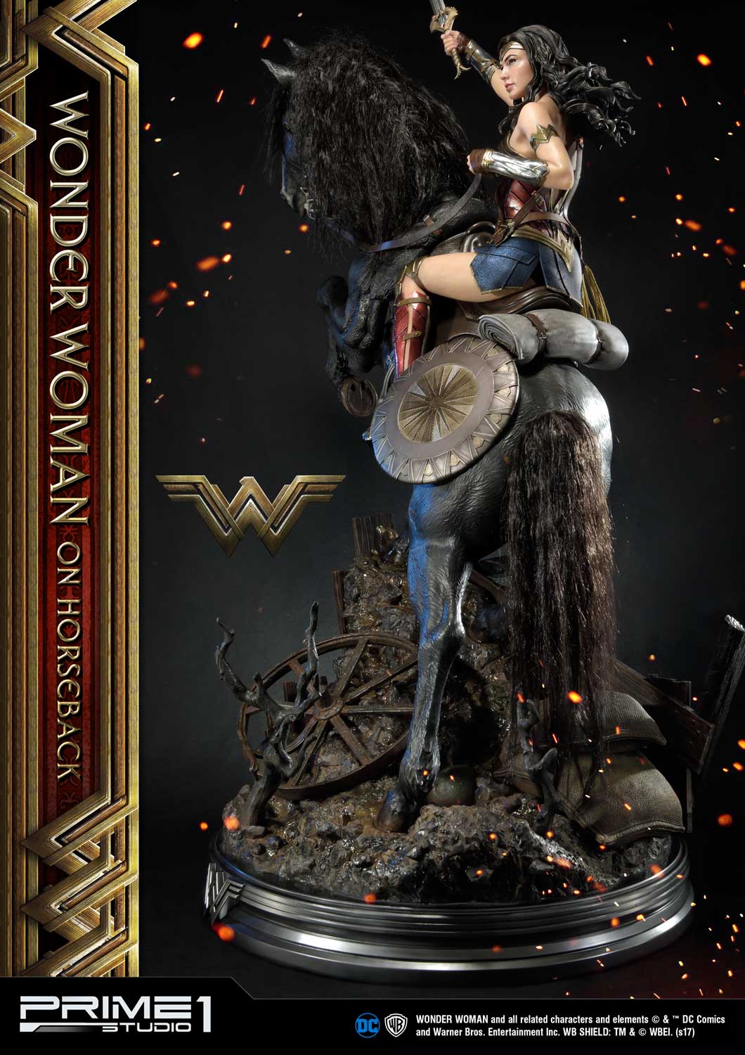 Museum Masterline Wonder Woman (Film) Wonder Woman on HorseBack Gold Version