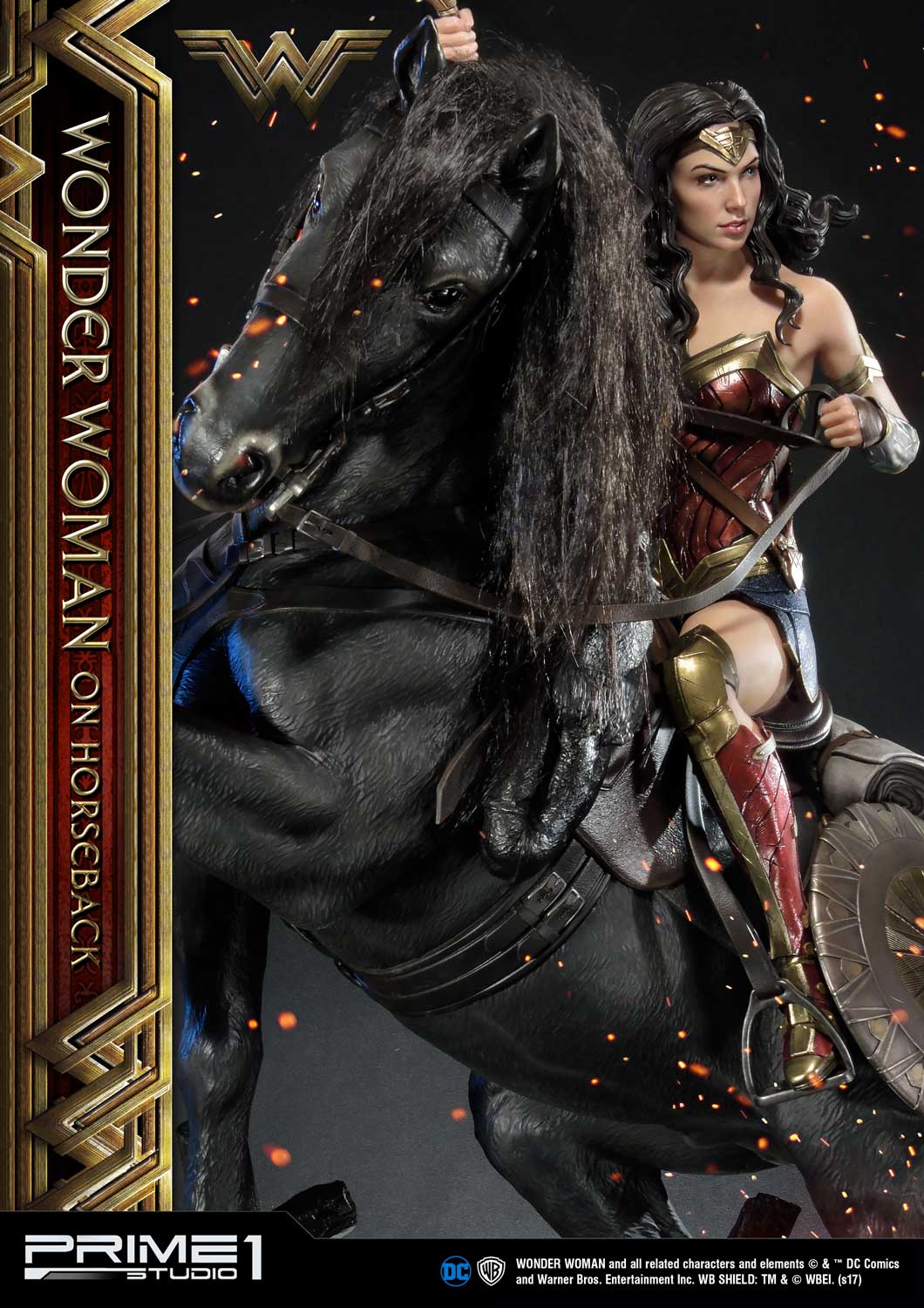 Museum Masterline Wonder Woman (Film) Wonder Woman on HorseBack Gold Version