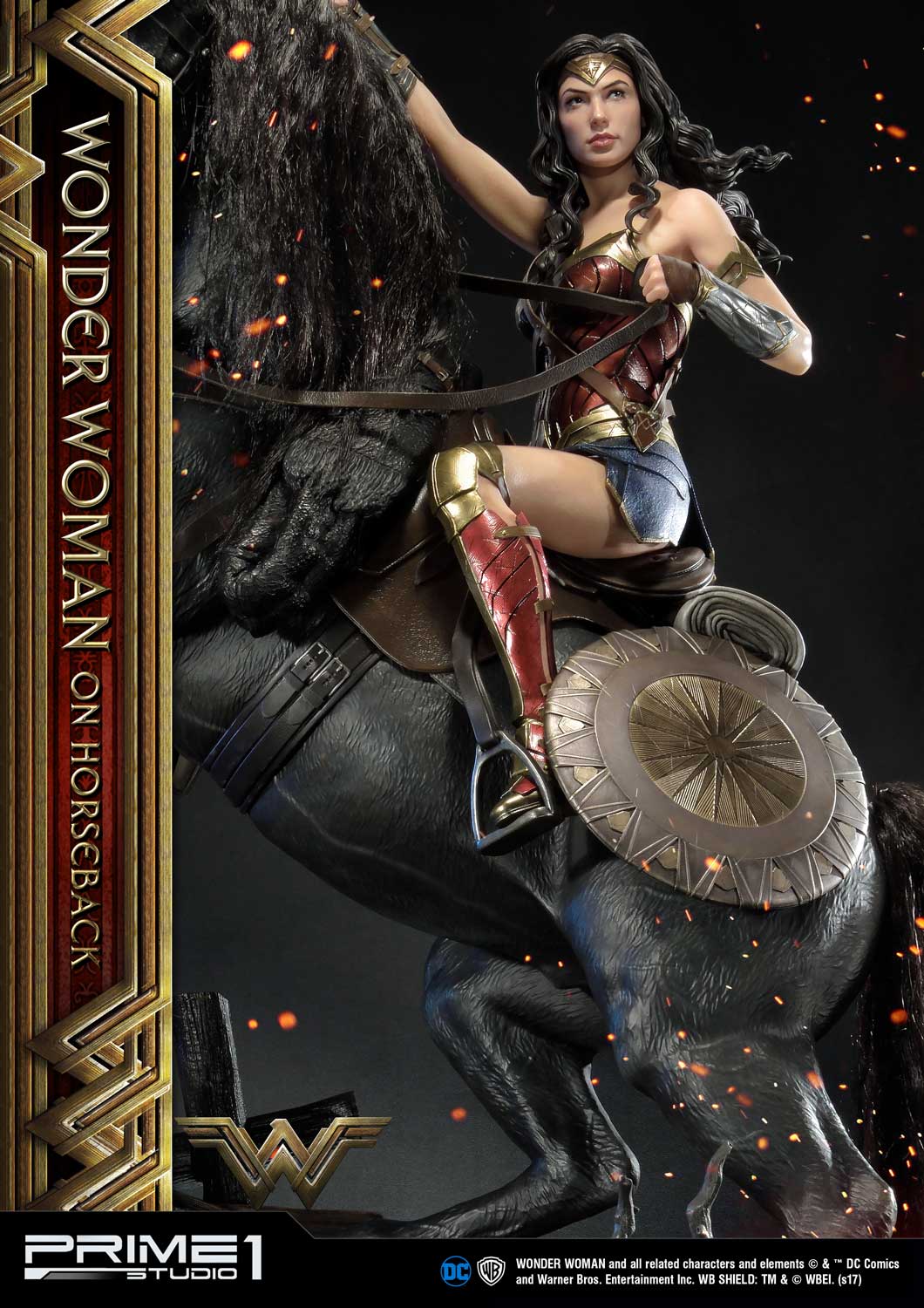 Museum Masterline Wonder Woman (Film) Wonder Woman on HorseBack Gold Version