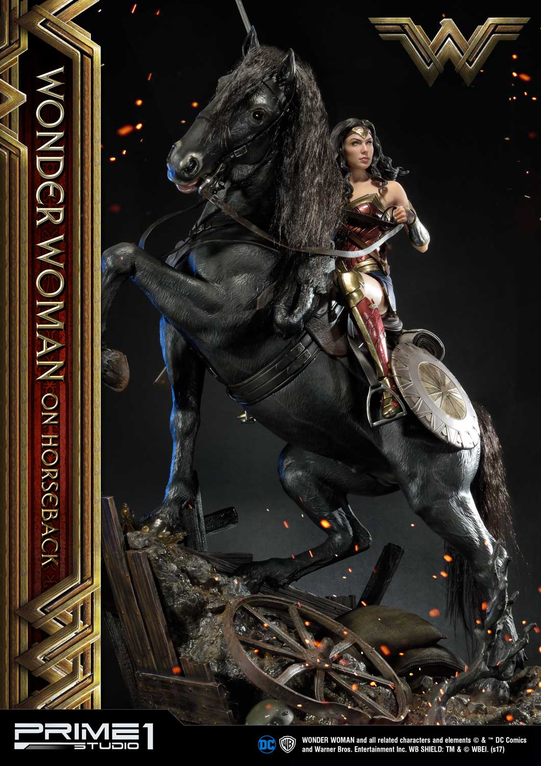 Museum Masterline Wonder Woman (Film) Wonder Woman on HorseBack Gold Version