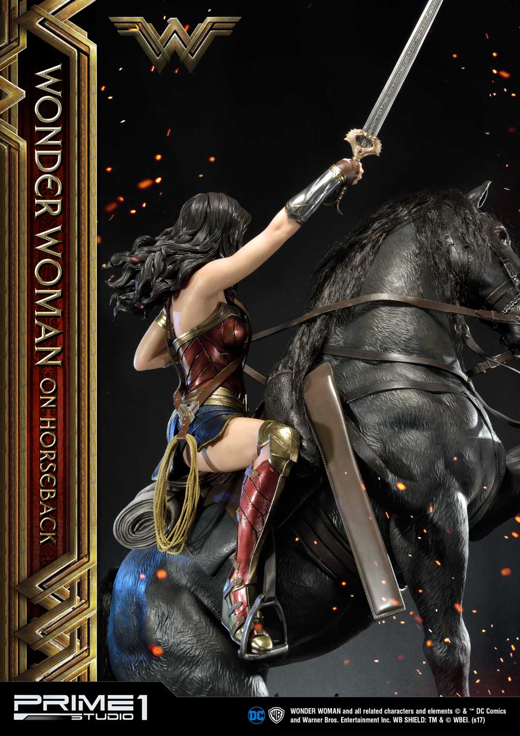 Museum Masterline Wonder Woman (Film) Wonder Woman on HorseBack Gold Version