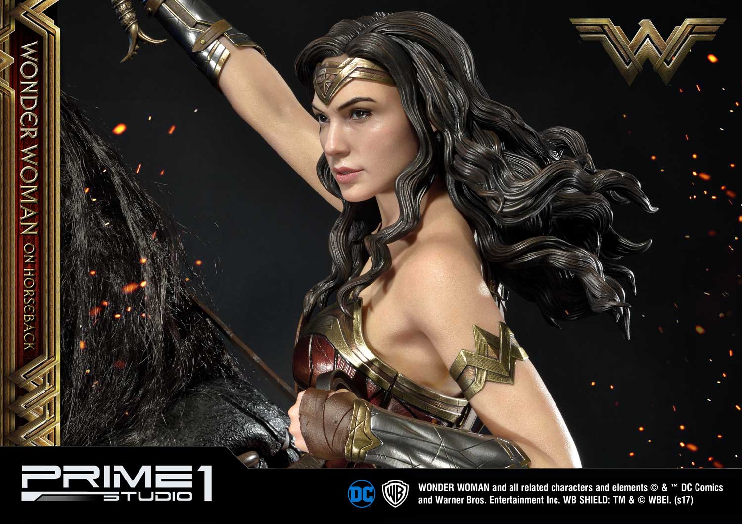 Museum Masterline Wonder Woman (Film) Wonder Woman on HorseBack Gold Version