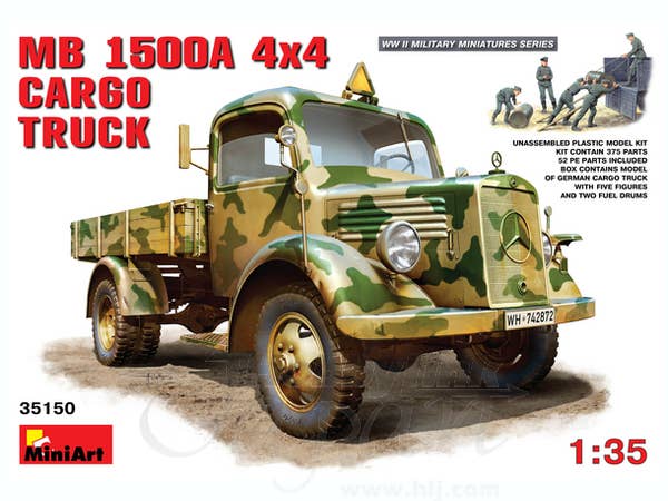 MiniArt 1/35 MB L1500 A 4x4 Cargo Truck | 4820041102718