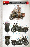 MiniArt 1/35 U.S.Millitary Policeman with Motorcycle | 4820183310149