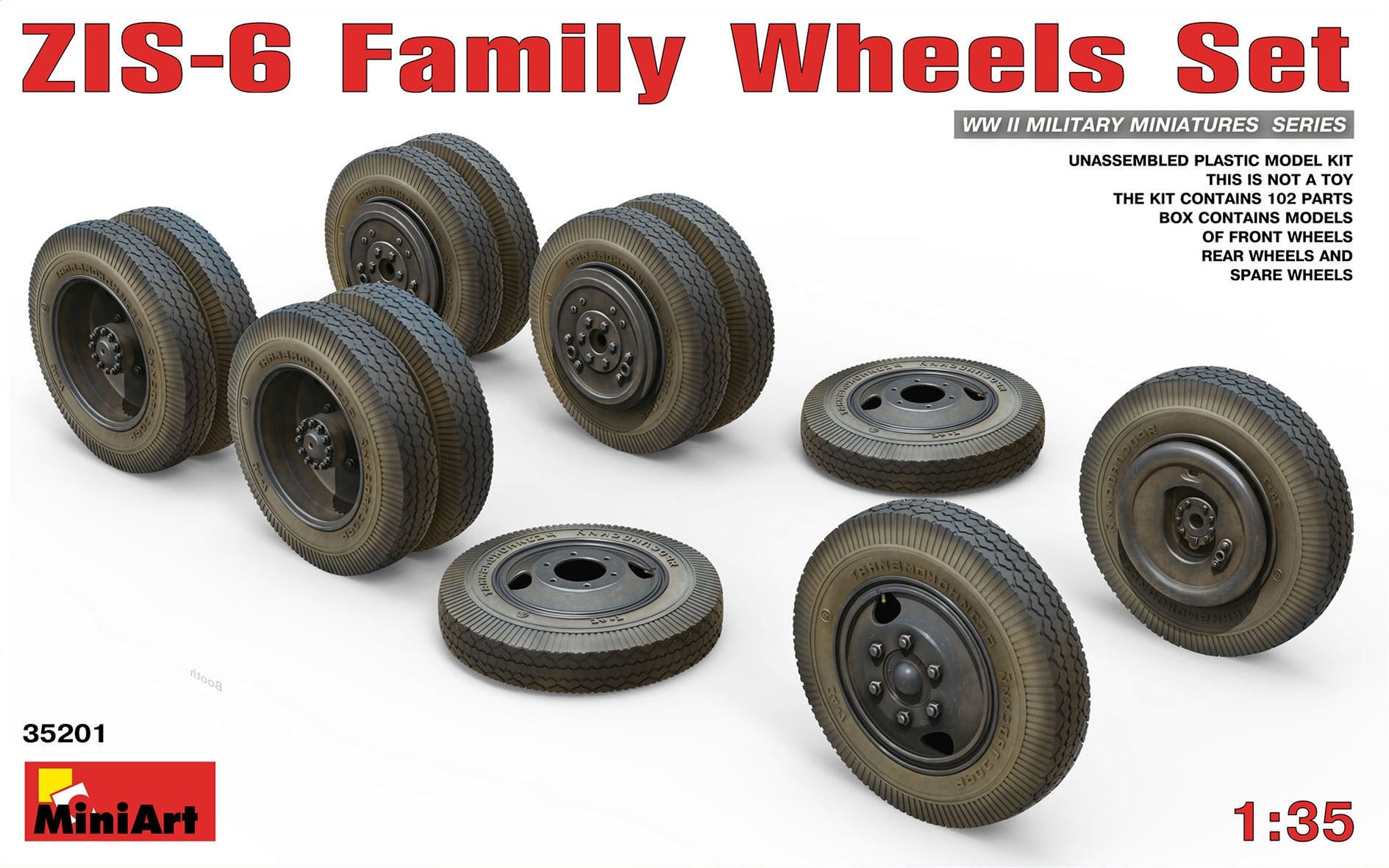 MiniArt 1/35 ZIS-6 Family Wheels Set | 4820183310323