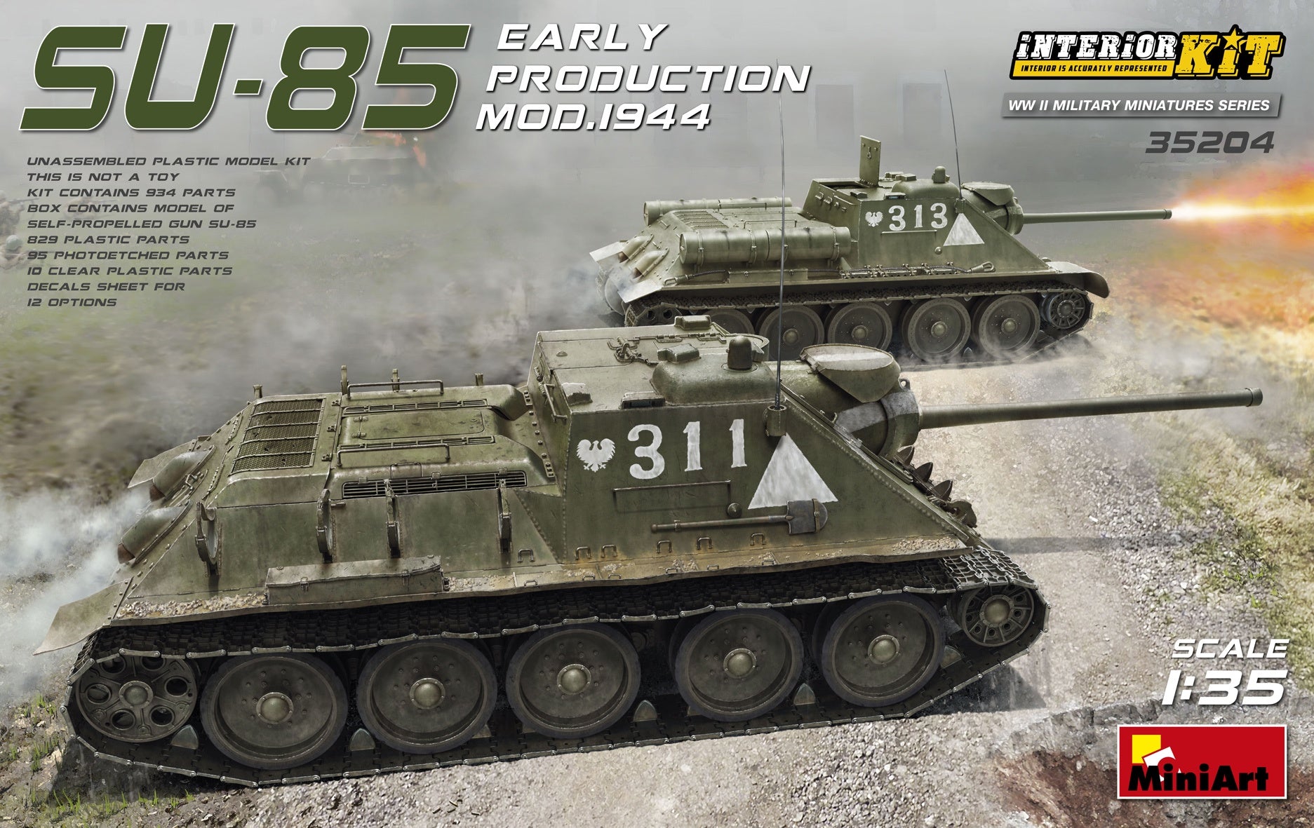 MiniArt SU-85 Mod. 1944 (Early Production) w/ Interior Kit (1/35) | 4820183310477