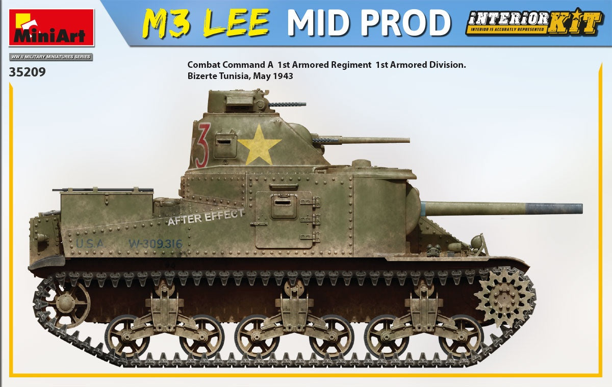 MiniArt 1/35 1/35 M3 Lee Mid Prod. Interior Kit | 4820183313607