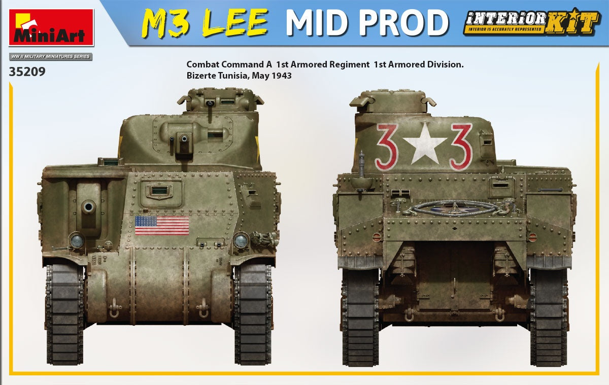 MiniArt 1/35 1/35 M3 Lee Mid Prod. Interior Kit | 4820183313607