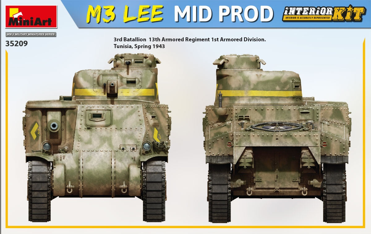 MiniArt 1/35 1/35 M3 Lee Mid Prod. Interior Kit | 4820183313607