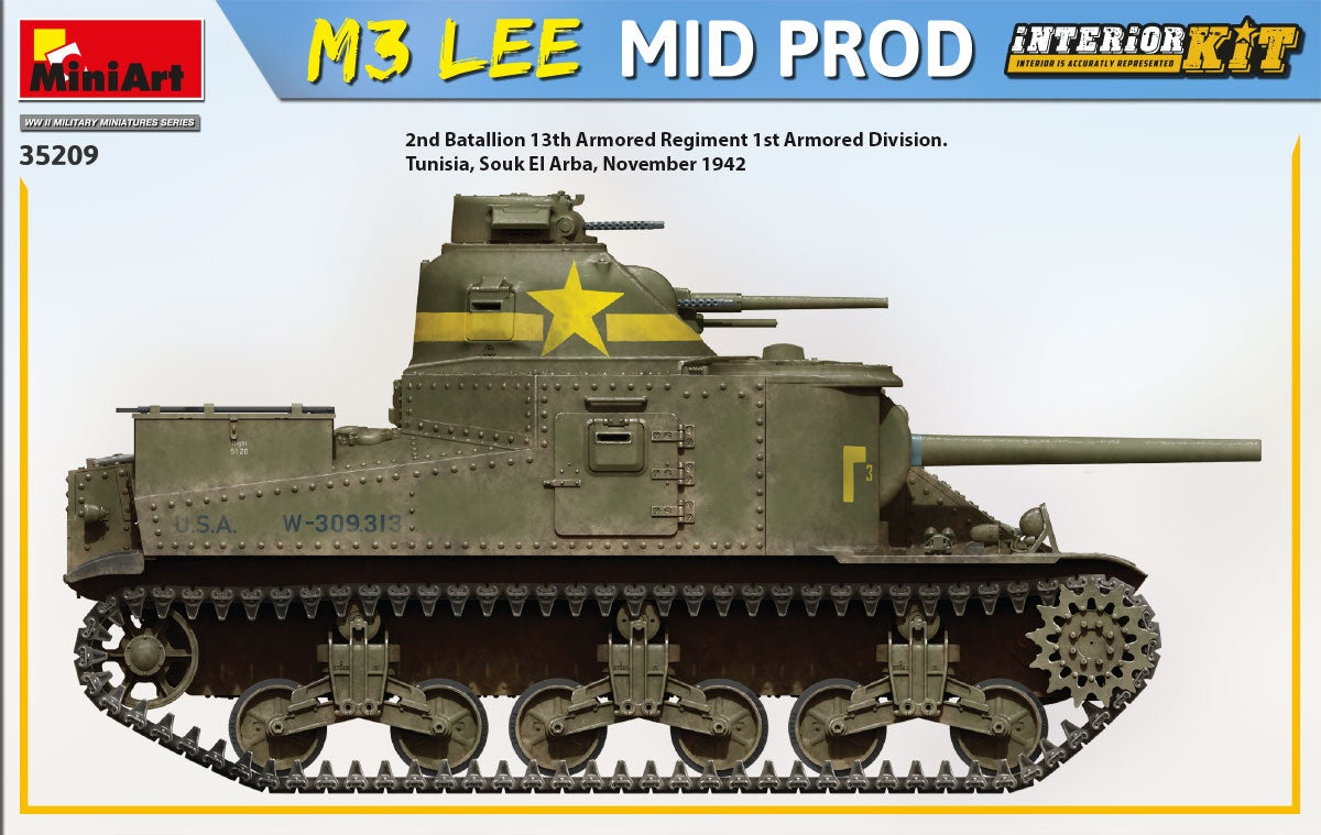 MiniArt 1/35 1/35 M3 Lee Mid Prod. Interior Kit | 4820183313607