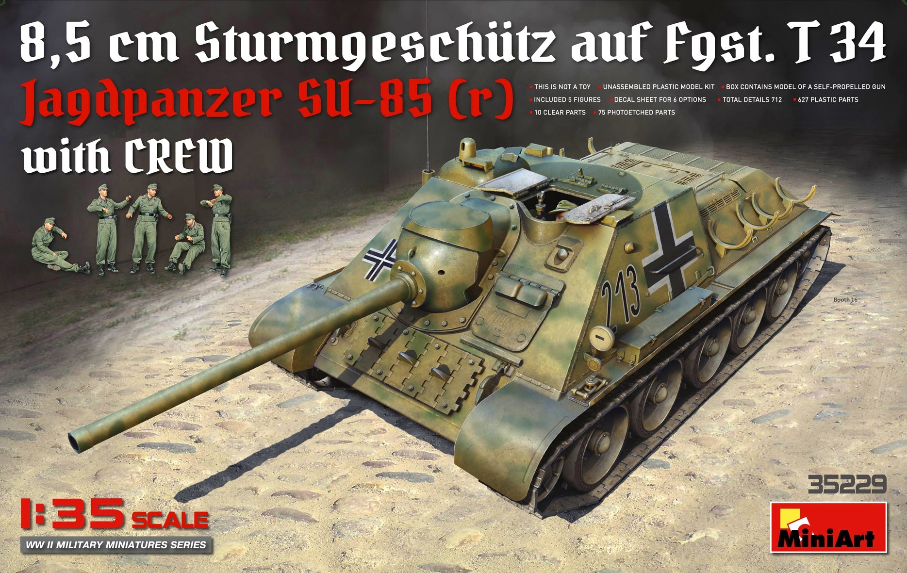 Miniart [35229] 1/35 Jagdpanzer SU-85 ( r ) w/Crew | 4820183310781