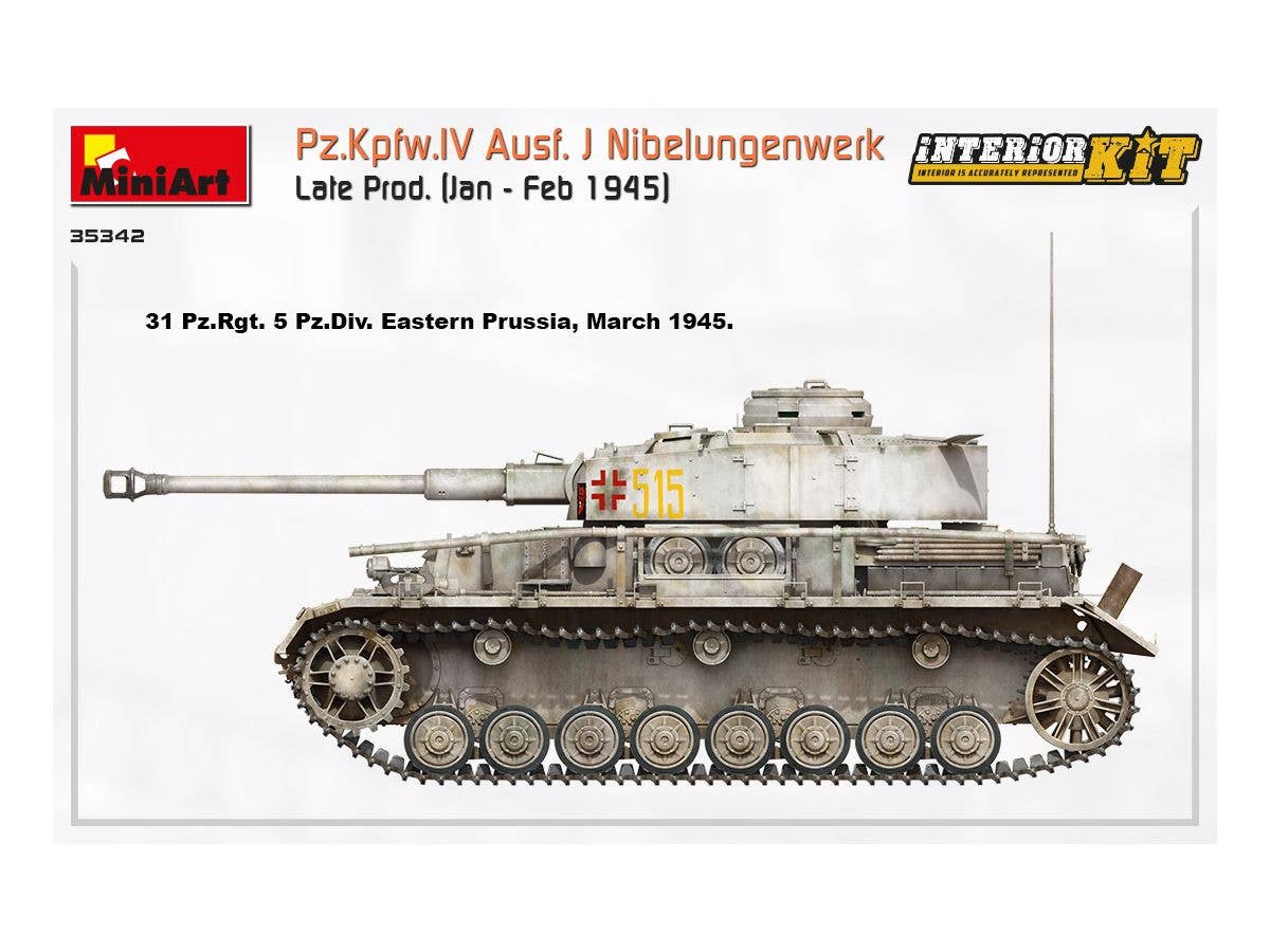 MiniArt 1/35 Pz.Kpfw.IV Ausf. J Nibelungenwerk Late Prod. (Jan - Feb 1945) Interior Kit | 4820183313348