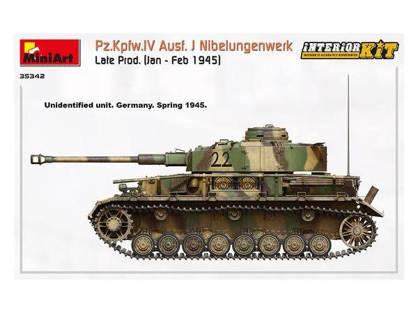 MiniArt 1/35 Pz.Kpfw.IV Ausf. J Nibelungenwerk Late Prod. (Jan - Feb 1945) Interior Kit | 4820183313348