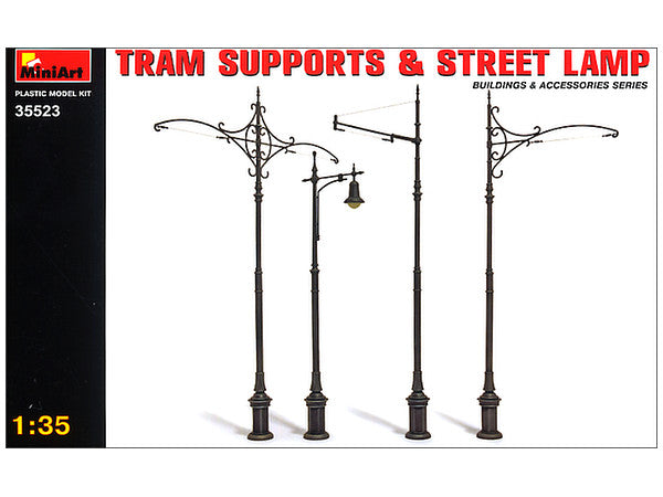 MiniArt 1/35 Tram Supports and Street Lamps | 4820041101698