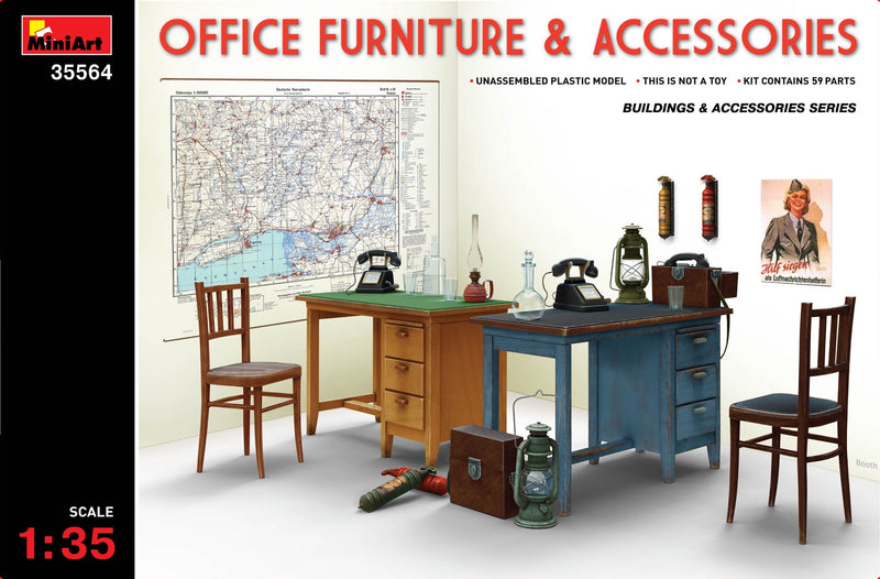 MiniArt 1/35 Office Furniture & Accessories