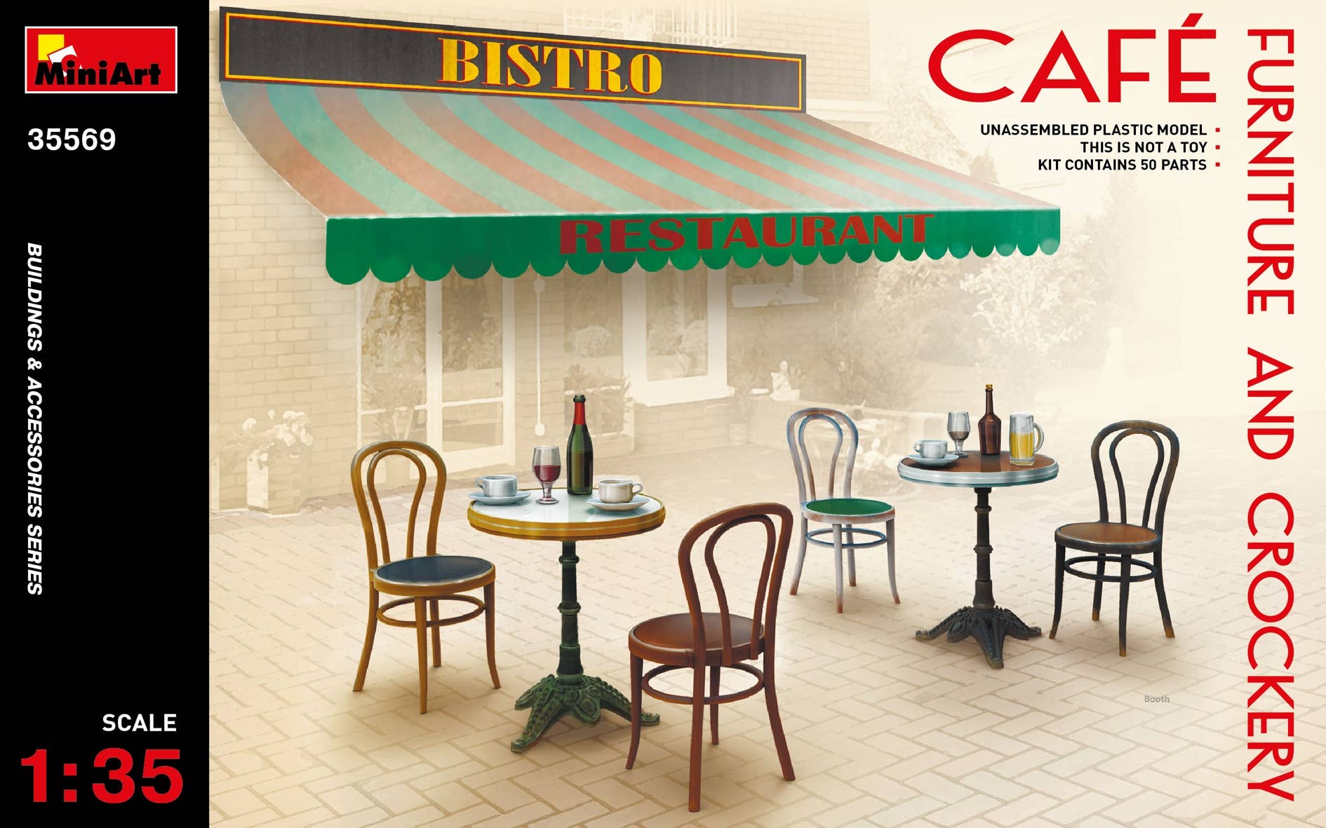MiniArt 1/35 Cafe Furniture & Crockery | 4820183310644