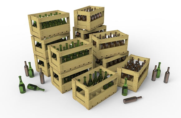 MiniArt 1/35 Wine Bottles & Wooden Crates | 4820183310668