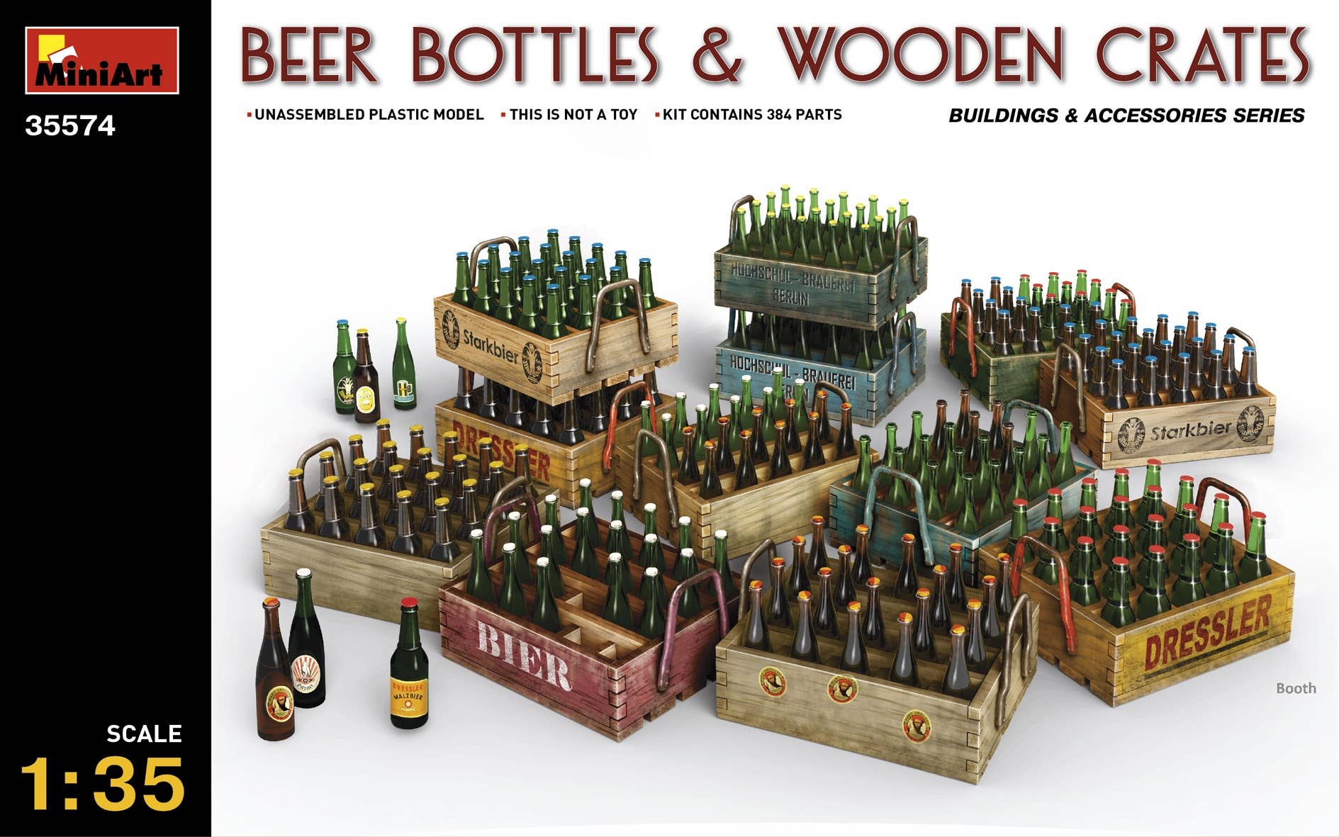 MiniArt 1/35 Beer Bottles & Wooden Crates | 4820183310699