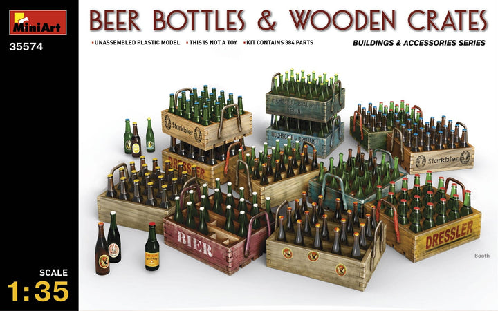 MiniArt 1/35 Beer Bottles & Wooden Crates | 4820183310699