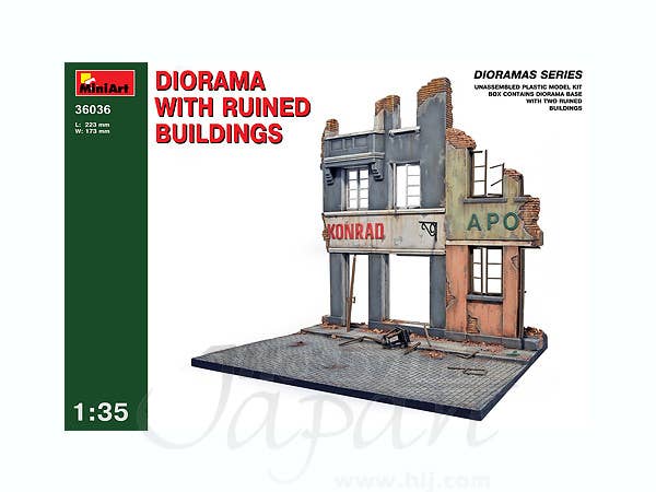 MiniArt Diorama w/Ruined Buildings (1/35) | 4820041101513