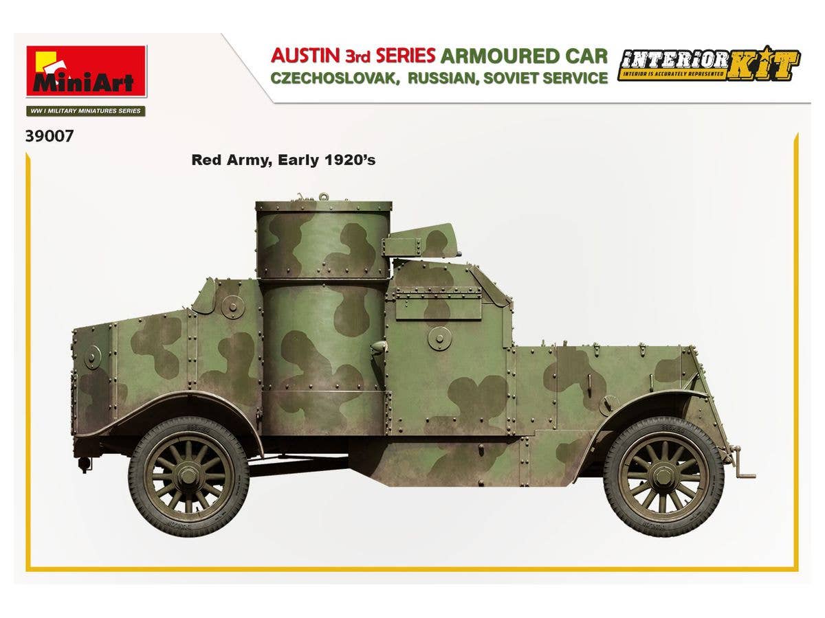 MiniArt 1/35 Austin Armoured Car 3rd Series, Czechoslovak-Russian-Soviet Service, Interior Kit | 4820183313690
