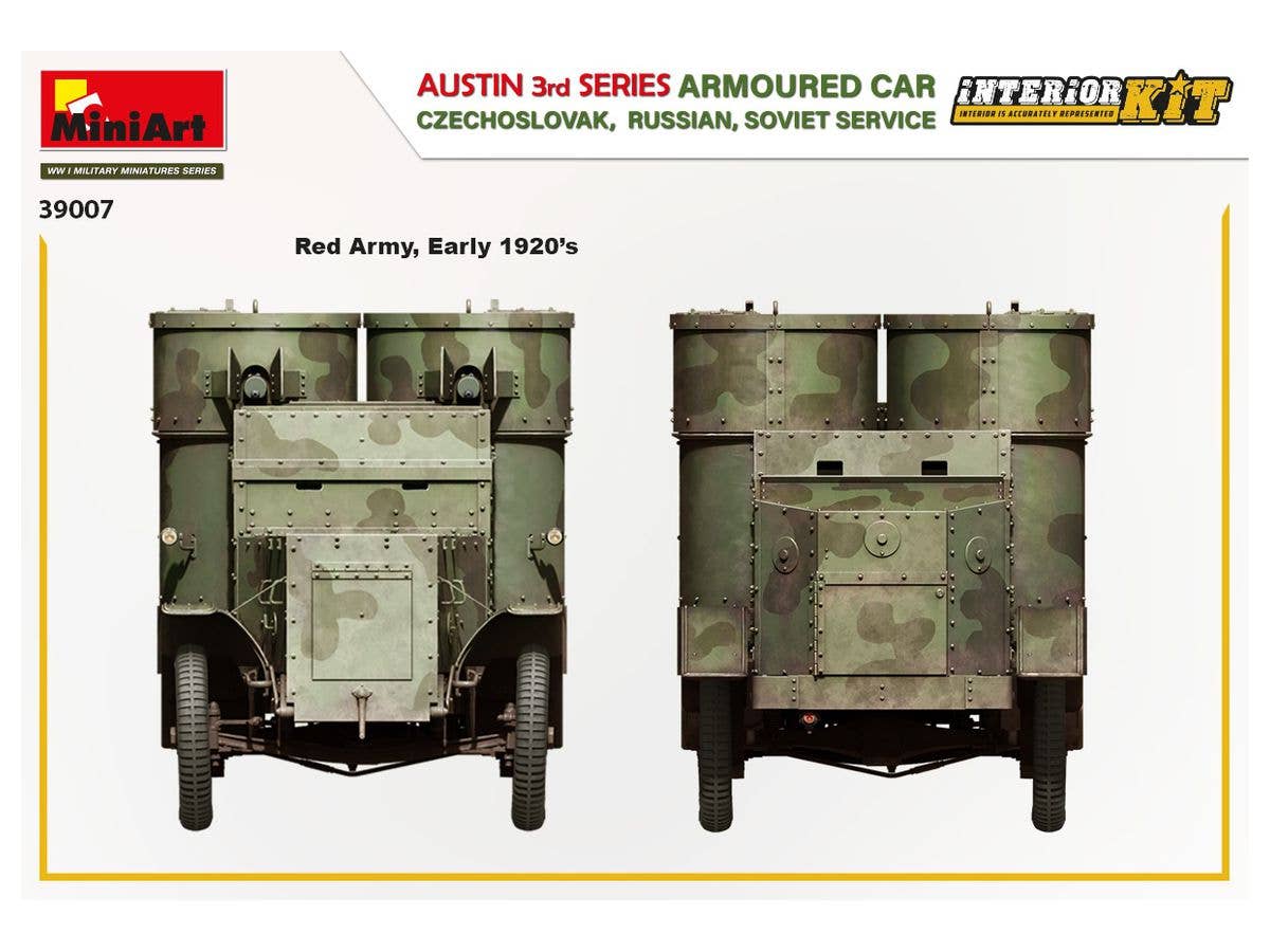 MiniArt 1/35 Austin Armoured Car 3rd Series, Czechoslovak-Russian-Soviet Service, Interior Kit | 4820183313690