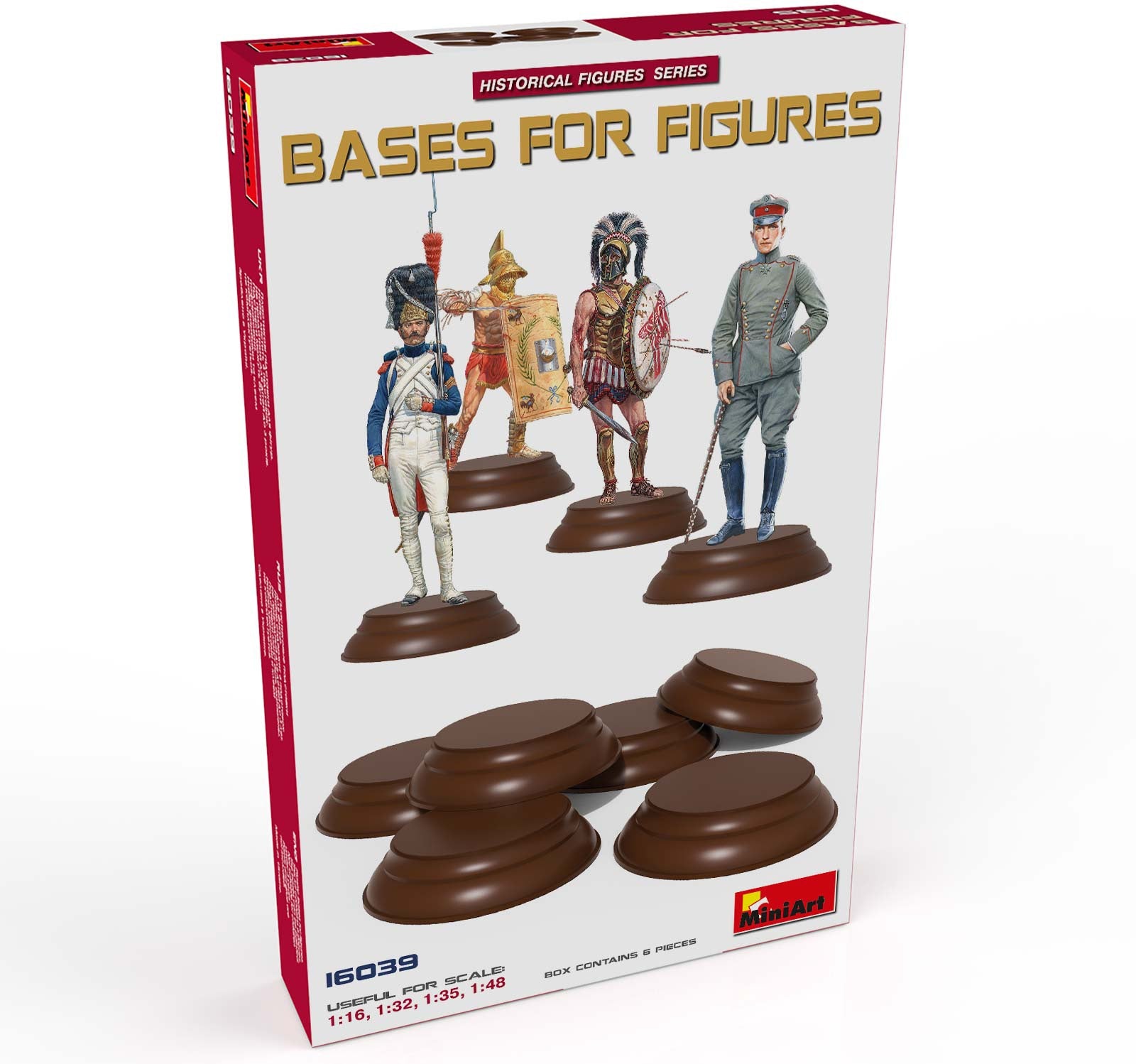 MiniArt 1/16 Bases for Figures 6 pc | 4820183312396