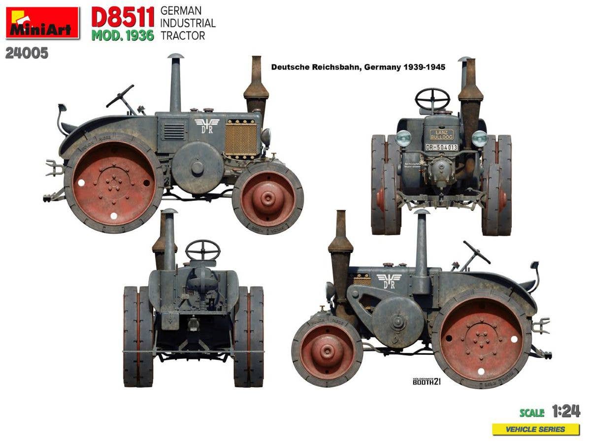 MiniArt 1/24 German Industrial Tractor D8511 MOD. 1936 | 5905937497327