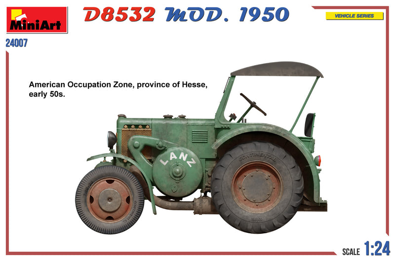 MiniArt 1/24 German Traffic Tractor D8532  Mod.1950