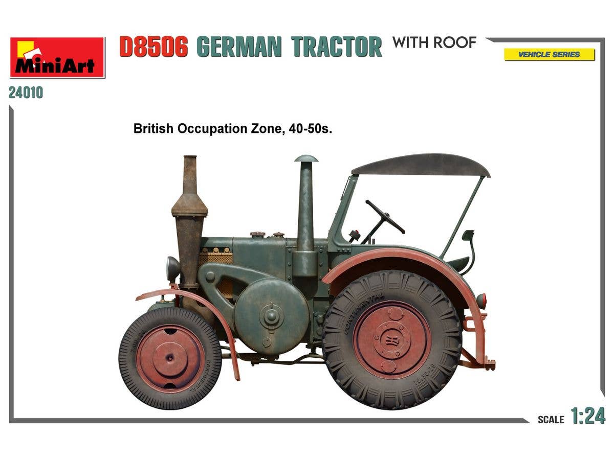 MiniArt 1/24 German Tractor D8506 w/Roof | 5905090346746
