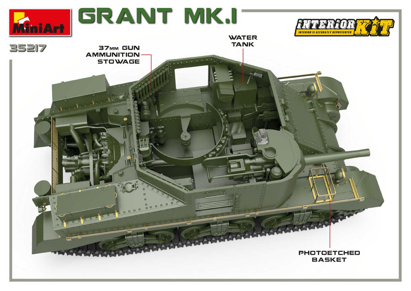 Miniart 1/35 Grant Mk.I Interior Kit | 4820183312280