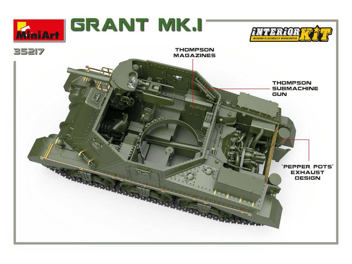 Miniart 1/35 Grant Mk.I Interior Kit | 4820183312280
