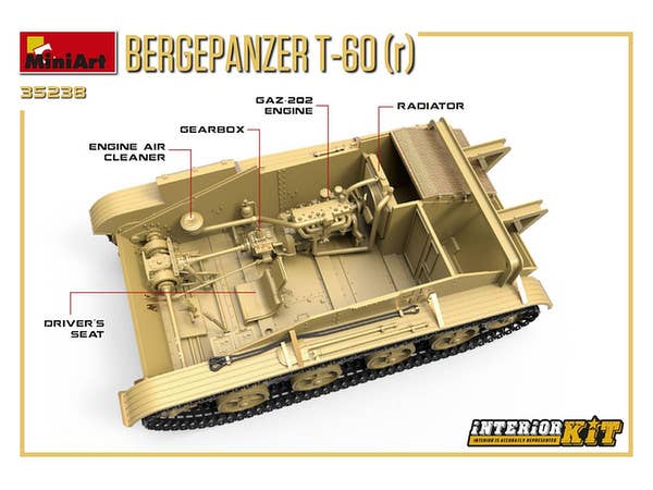 MiniArt 1/35 Bergepanzer T-60 ( r ) Interior Kit | 4820183312082