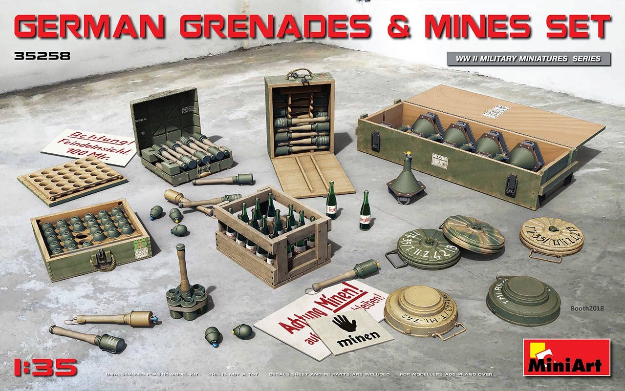 MiniArt 1/35 German Grenades & Mines Set | 4820183311603