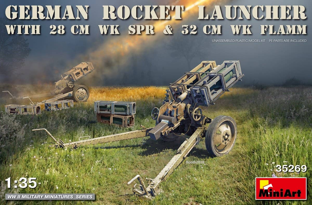 MiniArt 1/35 German Rocket Launcher with 28cm WK Spr & 32cm WK Flamm | 4820183311788