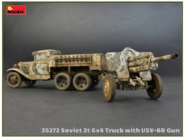 MiniArt Soviet 2 t 6x4 Truck with 76 mm USV-BR Gun (1/35) | 4820183311887