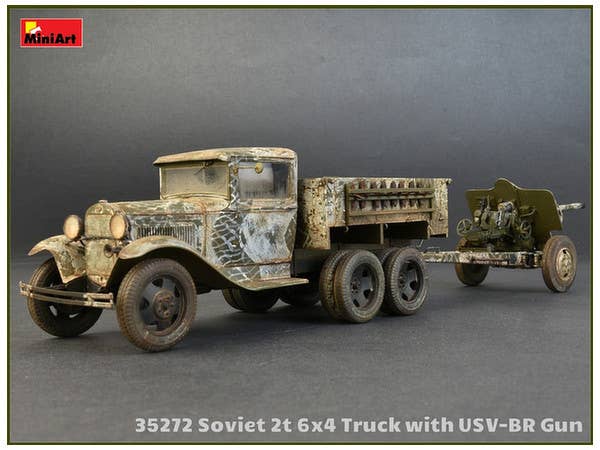 MiniArt Soviet 2 t 6x4 Truck with 76 mm USV-BR Gun (1/35) | 4820183311887