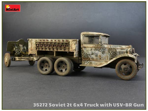 MiniArt Soviet 2 t 6x4 Truck with 76 mm USV-BR Gun (1/35) | 4820183311887