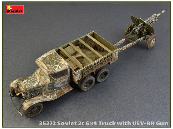 MiniArt Soviet 2 t 6x4 Truck with 76 mm USV-BR Gun (1/35) | 4820183311887