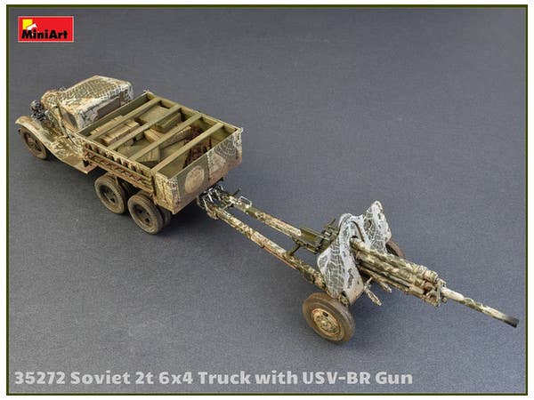 MiniArt Soviet 2 t 6x4 Truck with 76 mm USV-BR Gun (1/35) | 4820183311887