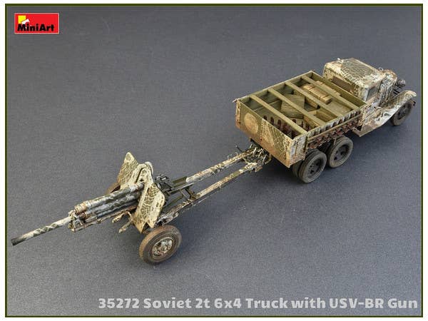 MiniArt Soviet 2 t 6x4 Truck with 76 mm USV-BR Gun (1/35) | 4820183311887