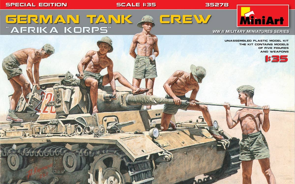 MiniArt 1/35 German Tank Crew 'Afrika Korps' Special Edition | 4820183311894