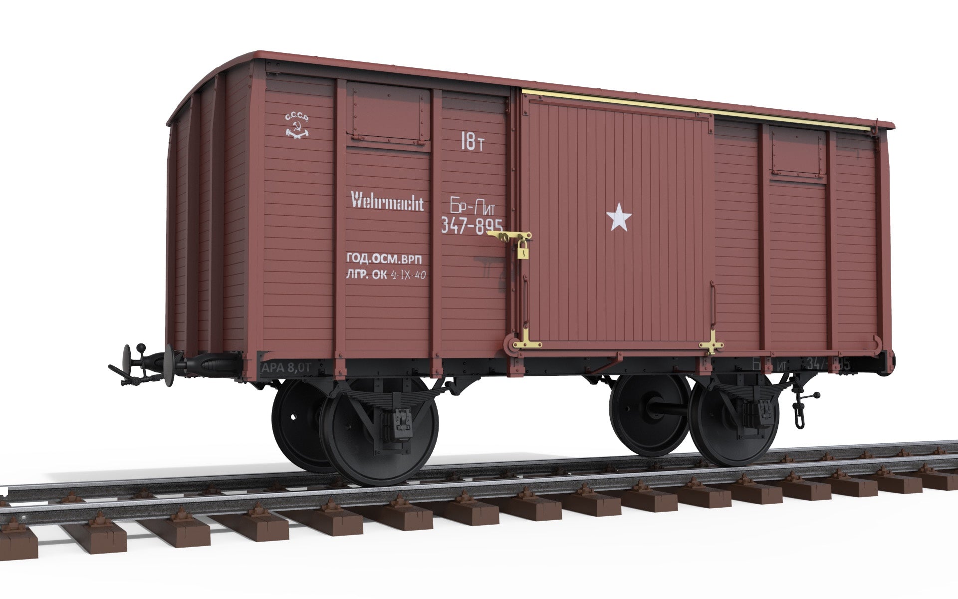 MiniArt Railway Covered Goods Wagon 18 t 'NTV'-Type (1/35) | 4820183312020
