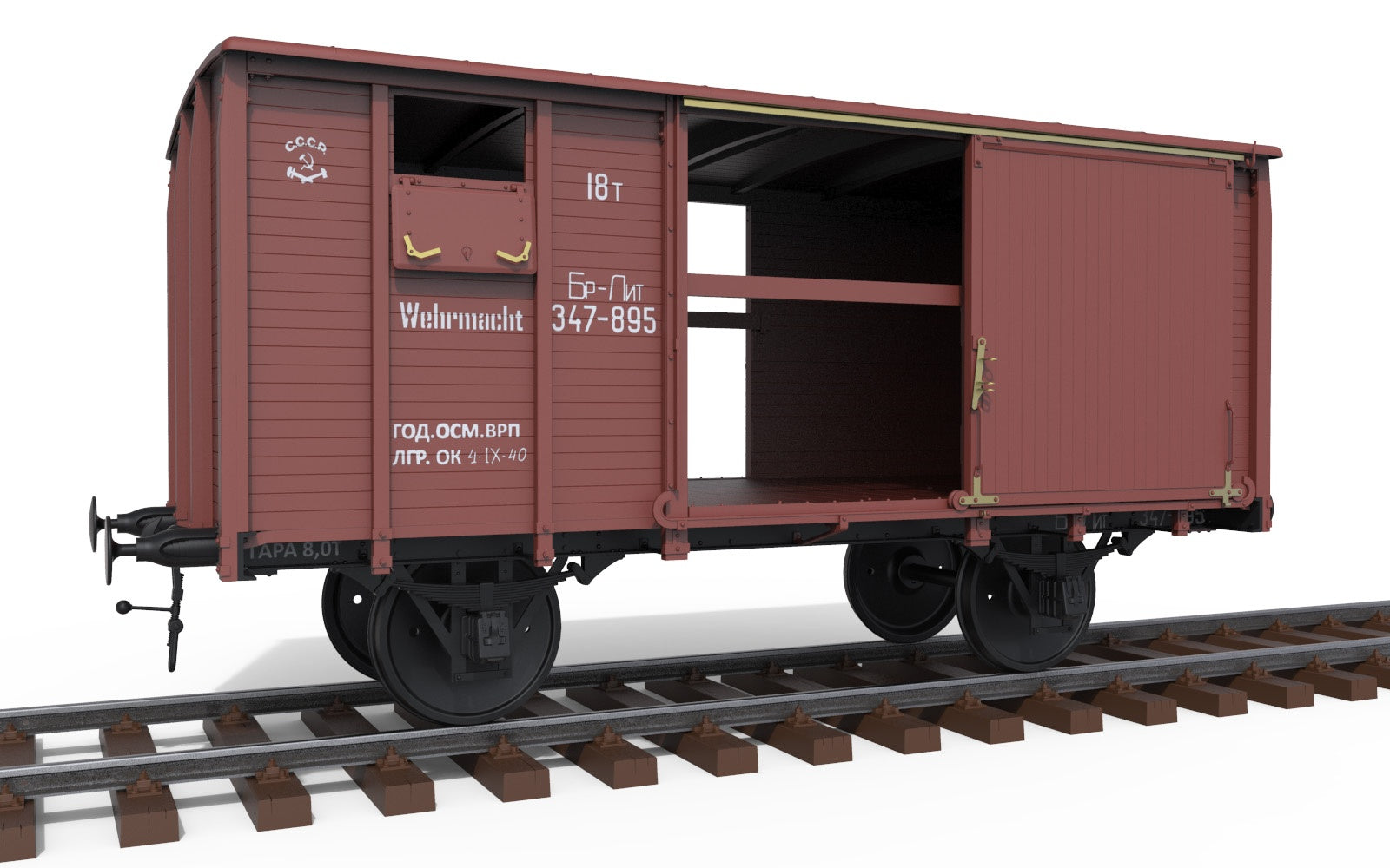 MiniArt Railway Covered Goods Wagon 18 t 'NTV'-Type (1/35) | 4820183312020