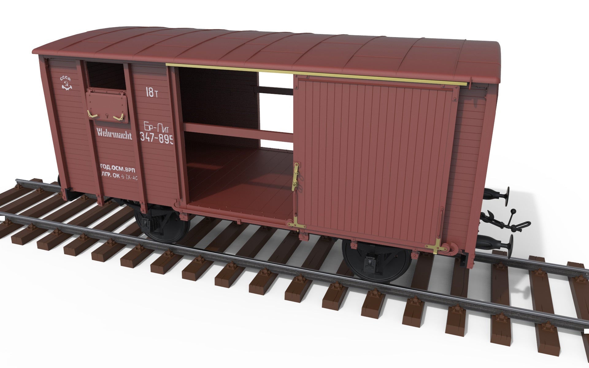 MiniArt Railway Covered Goods Wagon 18 t 'NTV'-Type (1/35) | 4820183312020