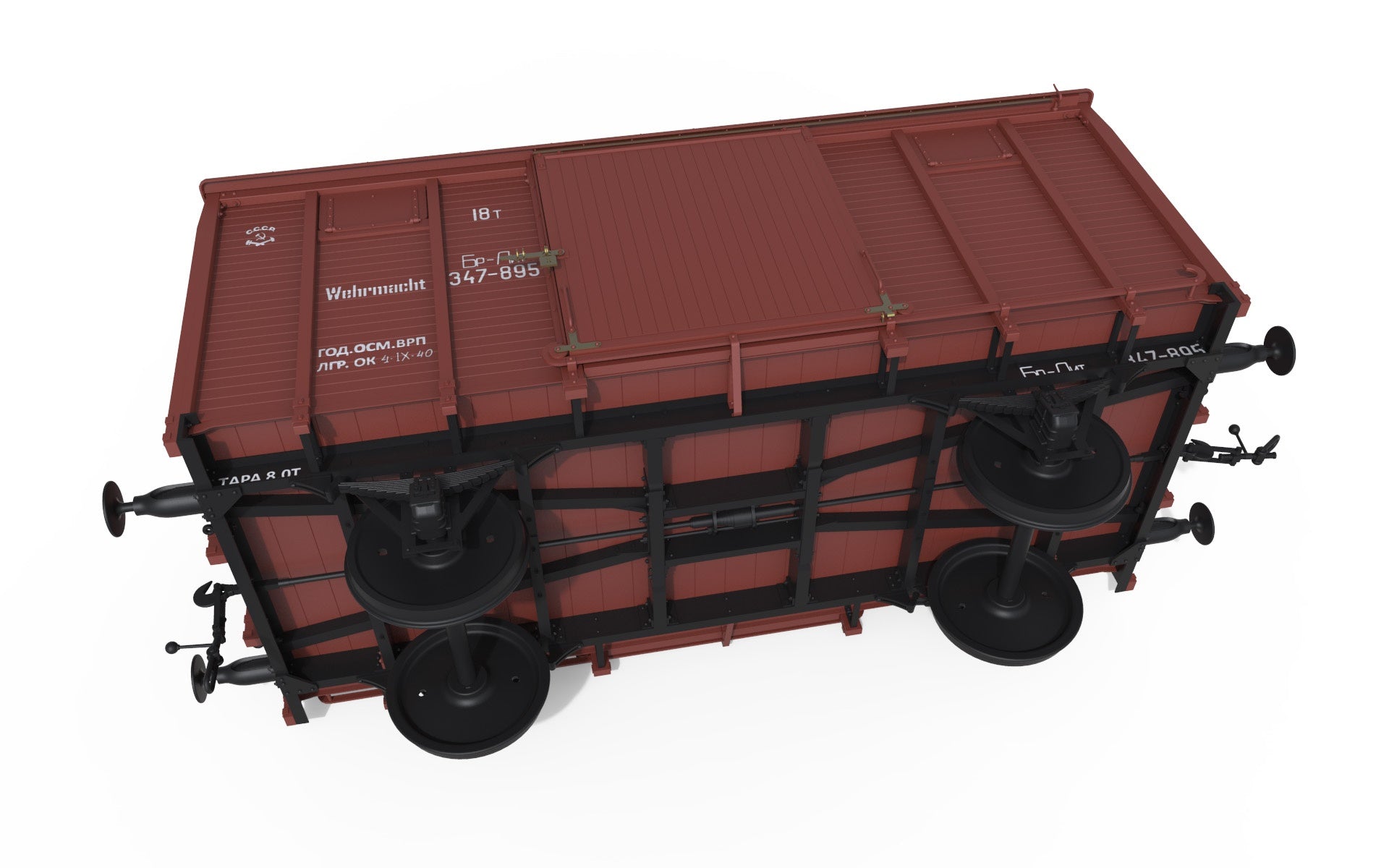 MiniArt Railway Covered Goods Wagon 18 t 'NTV'-Type (1/35) | 4820183312020