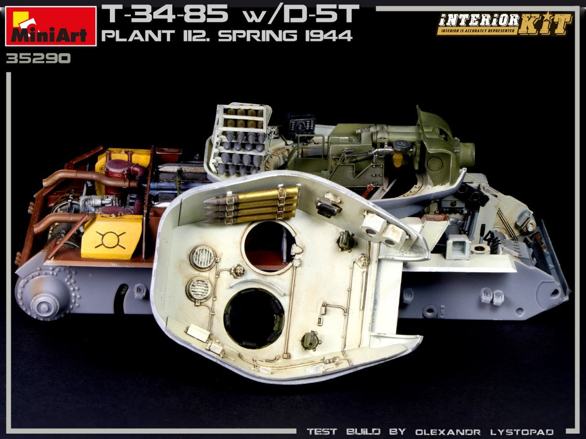 MiniArt 1/35 T-34/85 w/D-5T. PLANT 112. SPRING 1944. INTERIOR KIT | 4820183313171