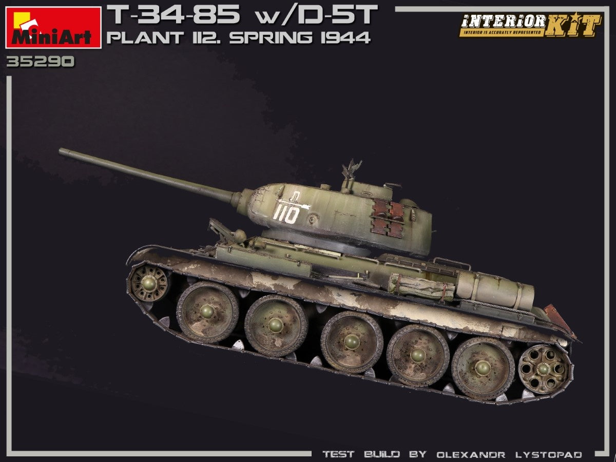 MiniArt 1/35 T-34/85 w/D-5T. PLANT 112. SPRING 1944. INTERIOR KIT | 4820183313171