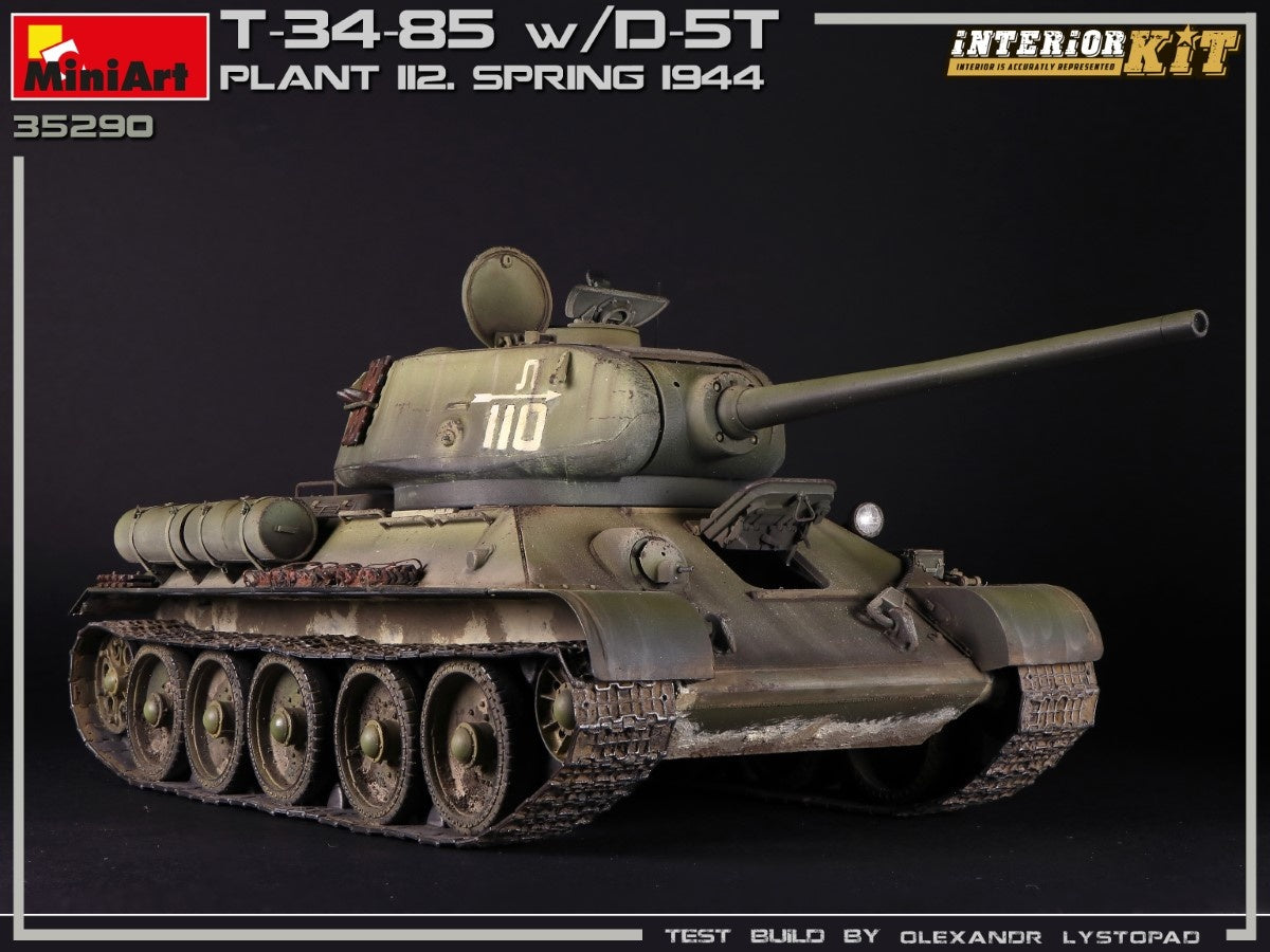 MiniArt 1/35 T-34/85 w/D-5T. PLANT 112. SPRING 1944. INTERIOR KIT | 4820183313171